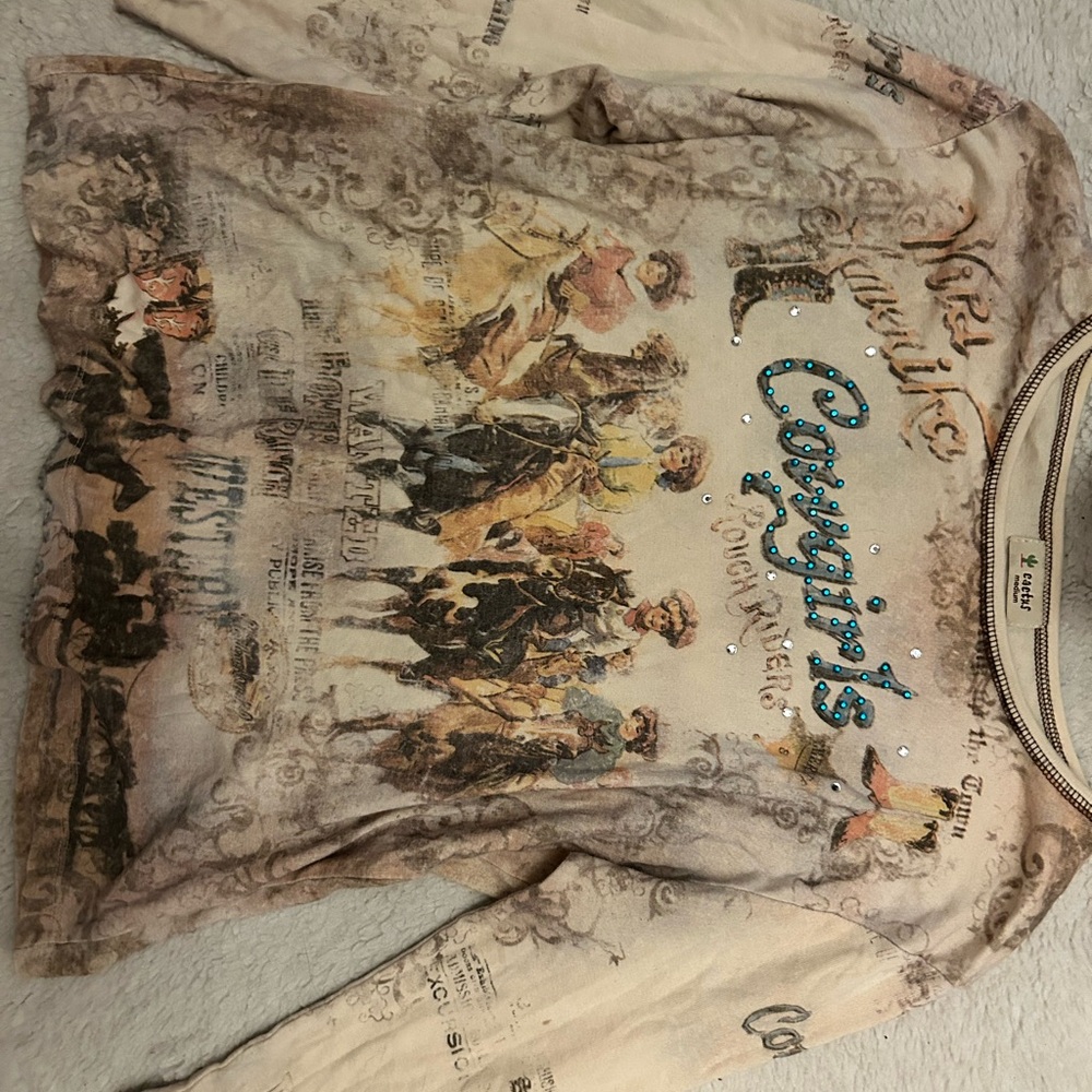 Western Graphic Long Sleeve Shirt